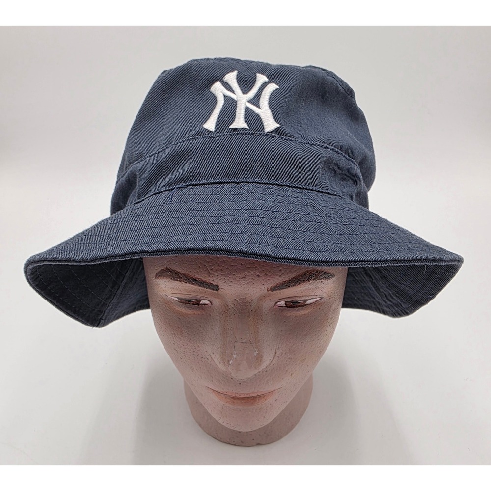 Nissin NY Yankees Supercuts Navy Blue Bucket Hat Size Large Promotional MLB